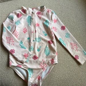 Carter's Pink and Green Sea Life Rashguard